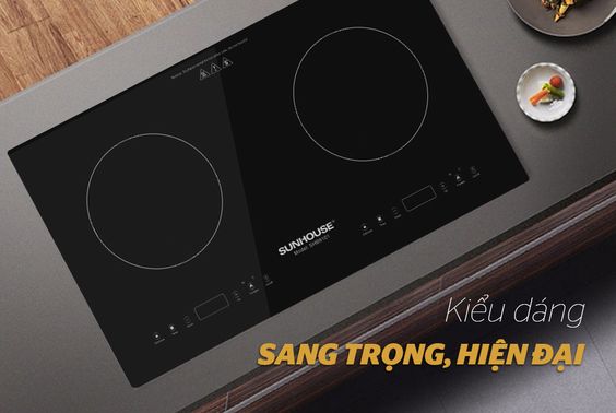Bếp từ đôi Sunhouse SHB9101 thiết kế sang trọng